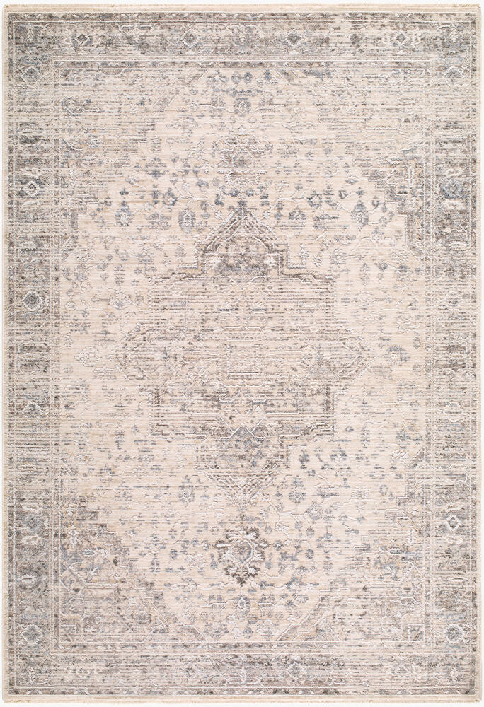 Seclusion Machine Woven Rug — Charcoal/Cream