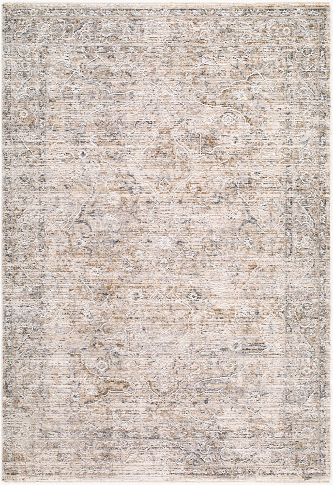 Seclusion Machine Woven Rug — Charcoal/Cream