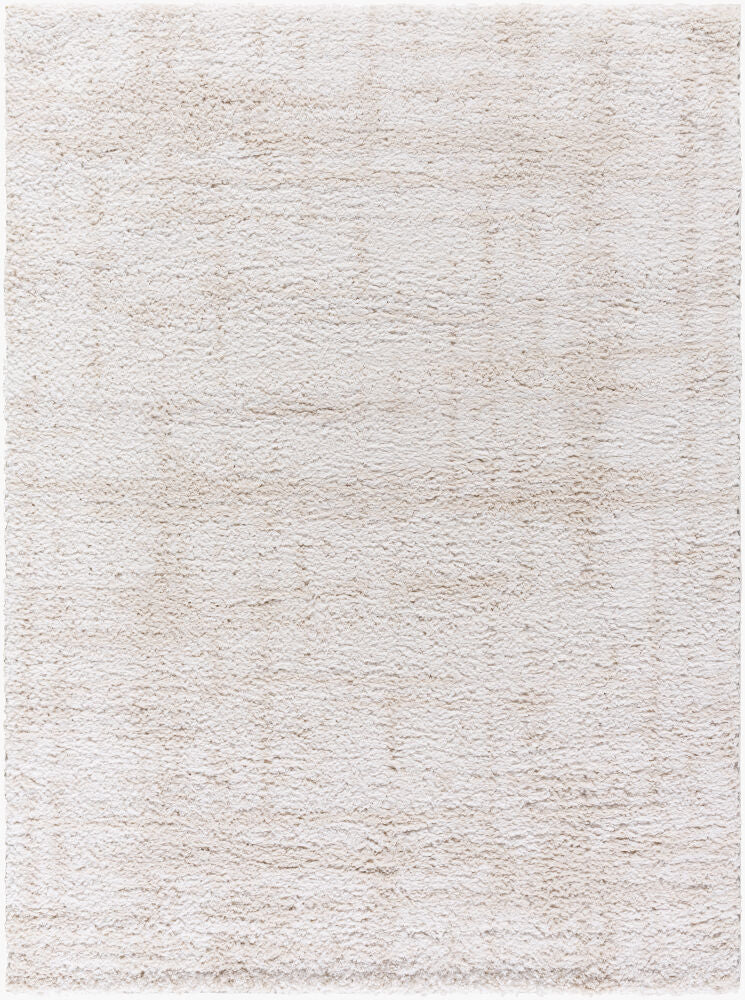 Sacramento Shag Machine Woven Rug — Oatmeal/White