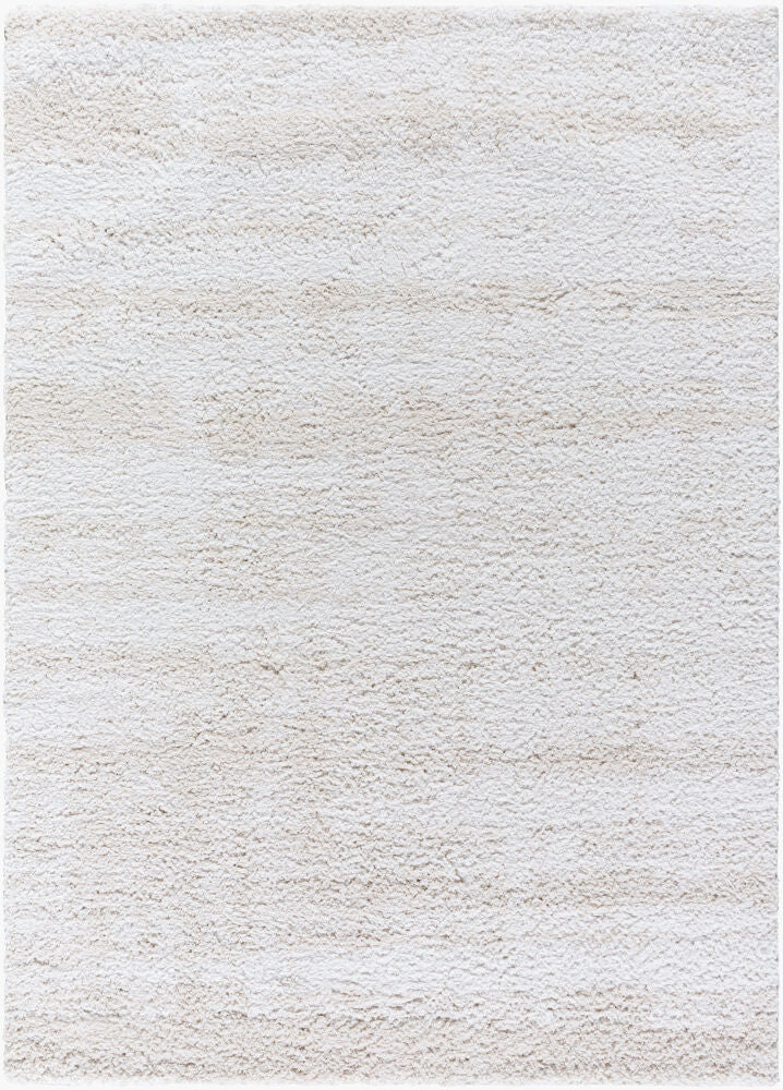 Sacramento Shag Machine Woven Rug — Oatmeal/White