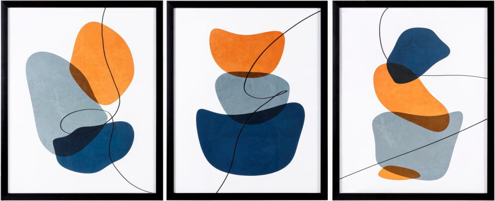 Sebastian Framed Art — Black/Blue