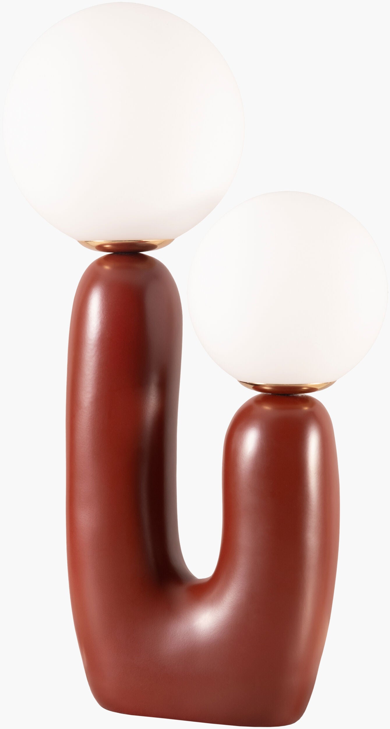 Sedeum Accent Table Lamp — Brick/Metallic - Brass