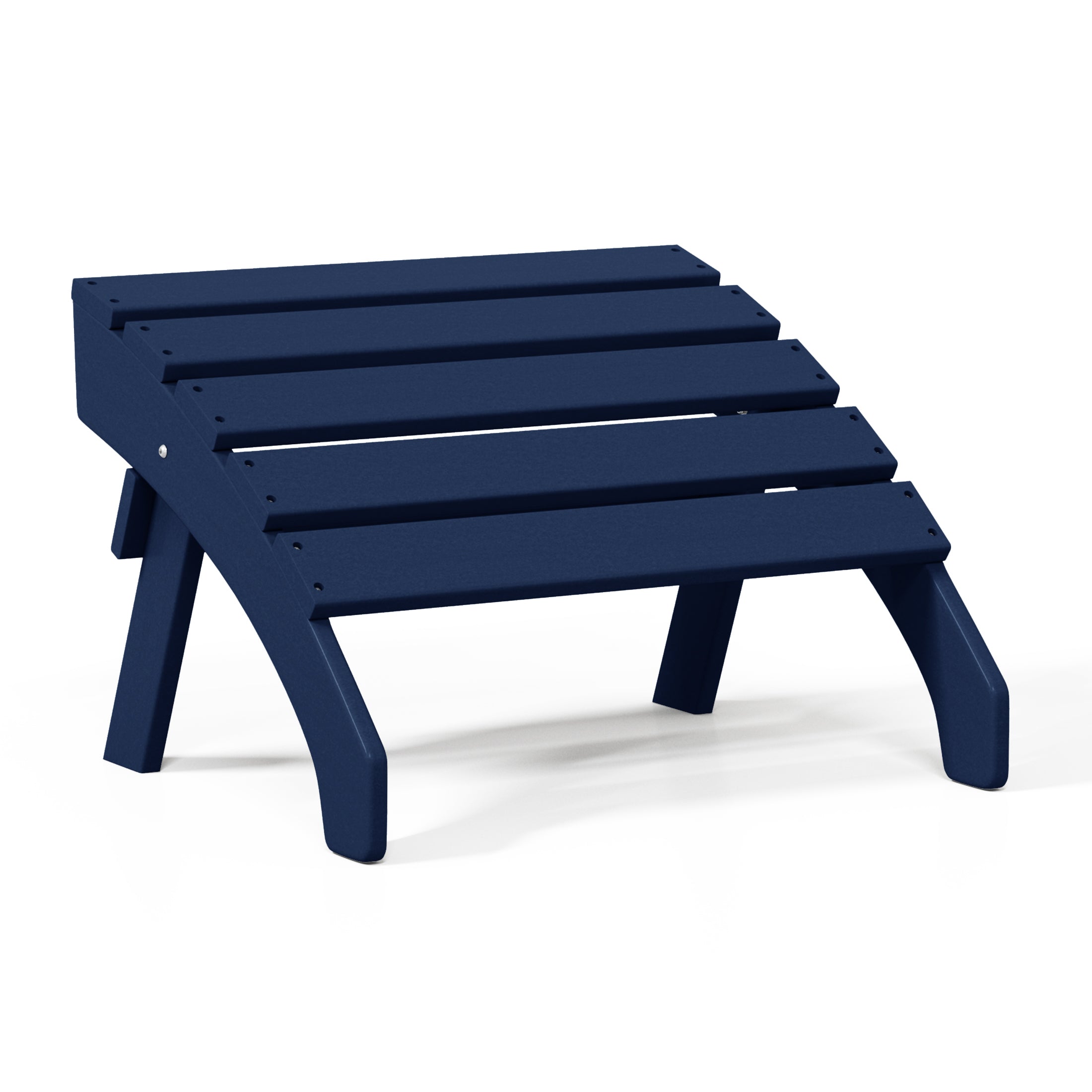 Westport All-Weather Outdoor Adirondack Folding Foot Rest/Ottoman Navy Blue Seahawk Designs Patio Ottomans