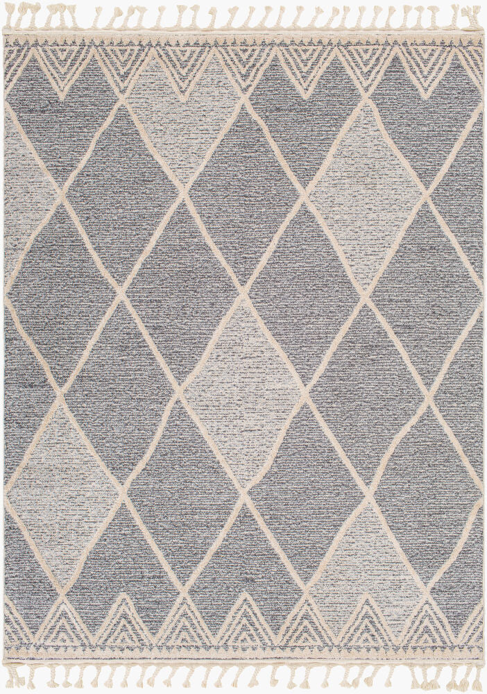 Sofia Machine Woven Rug — Charcoal/Cream