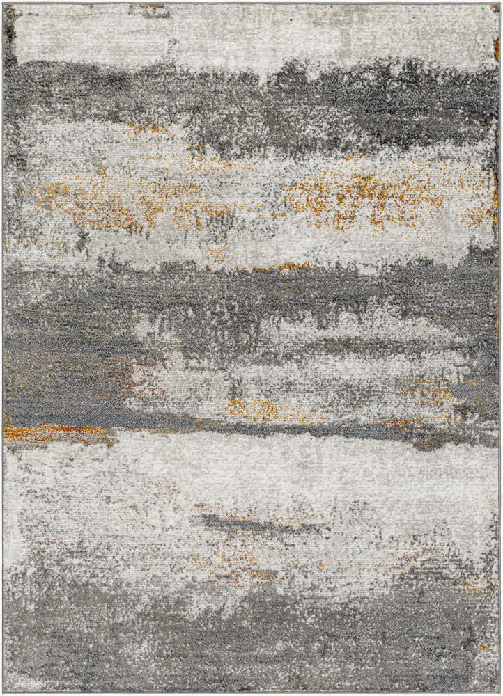 San Francisco Machine Woven Rug — Black/Charcoal