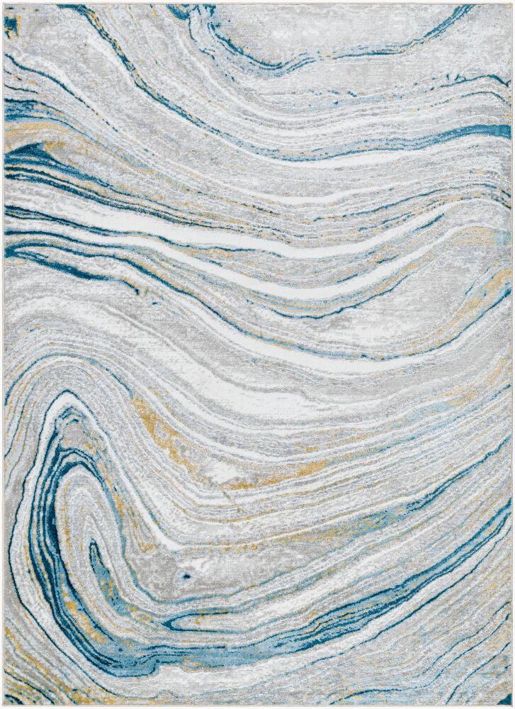 San Francisco Machine Woven Rug — Blue/Denim