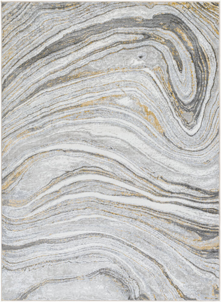 San Francisco Machine Woven Rug — Charcoal/Ivory