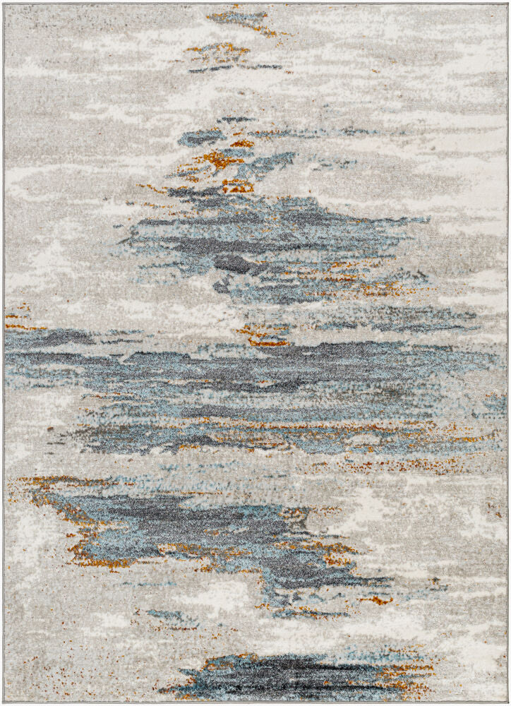 San Francisco Machine Woven Rug — Black/Blue