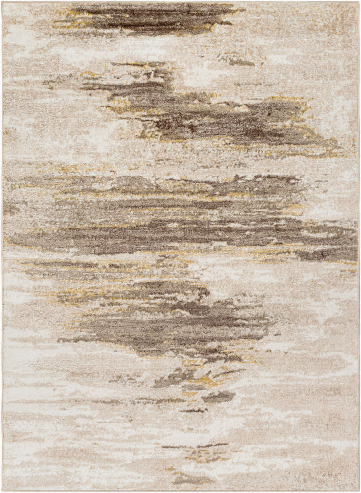 San Francisco Machine Woven Rug — Ivory/Medium Brown