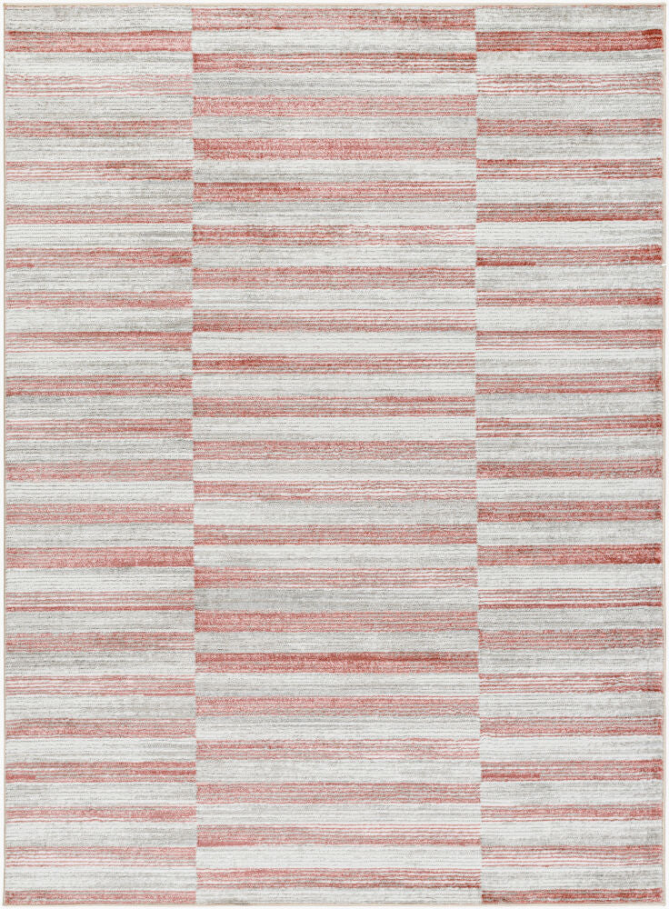 San Francisco Machine Woven Rug — Burgandy/Dusty Pink