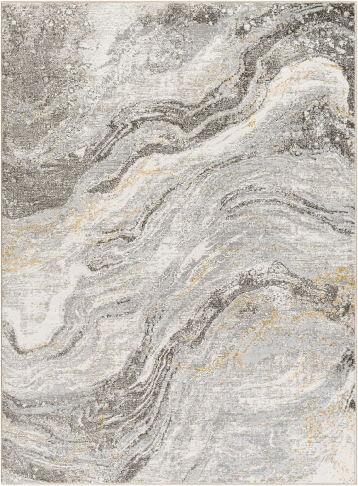 San Francisco Machine Woven Rug — Charcoal/Ivory