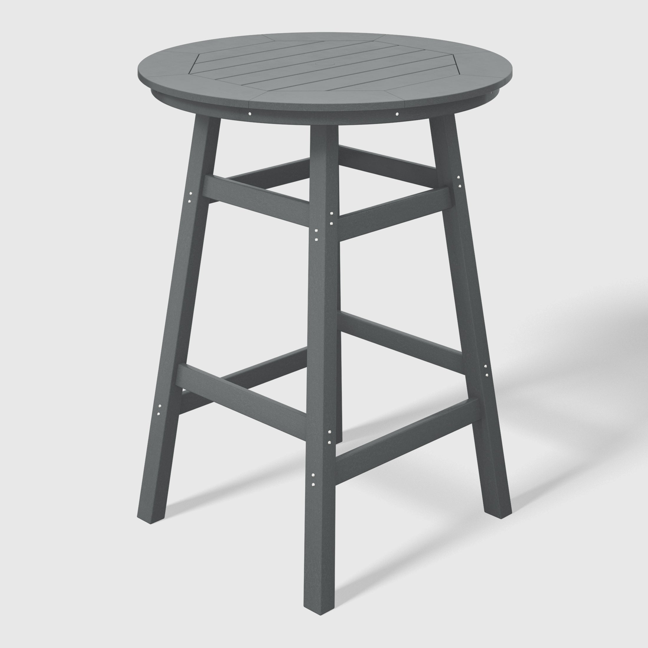 Stockholm All-Weather Outdoor 35" Round Bar Table (42" Height) Gray Seahawk Designs Patio Bar Tables