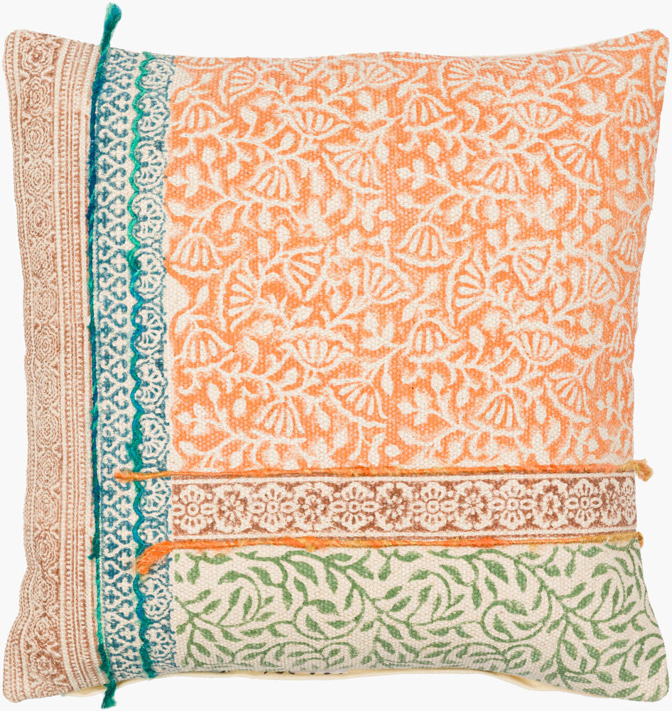 Sanga Accent Pillow — Blue/Brown
