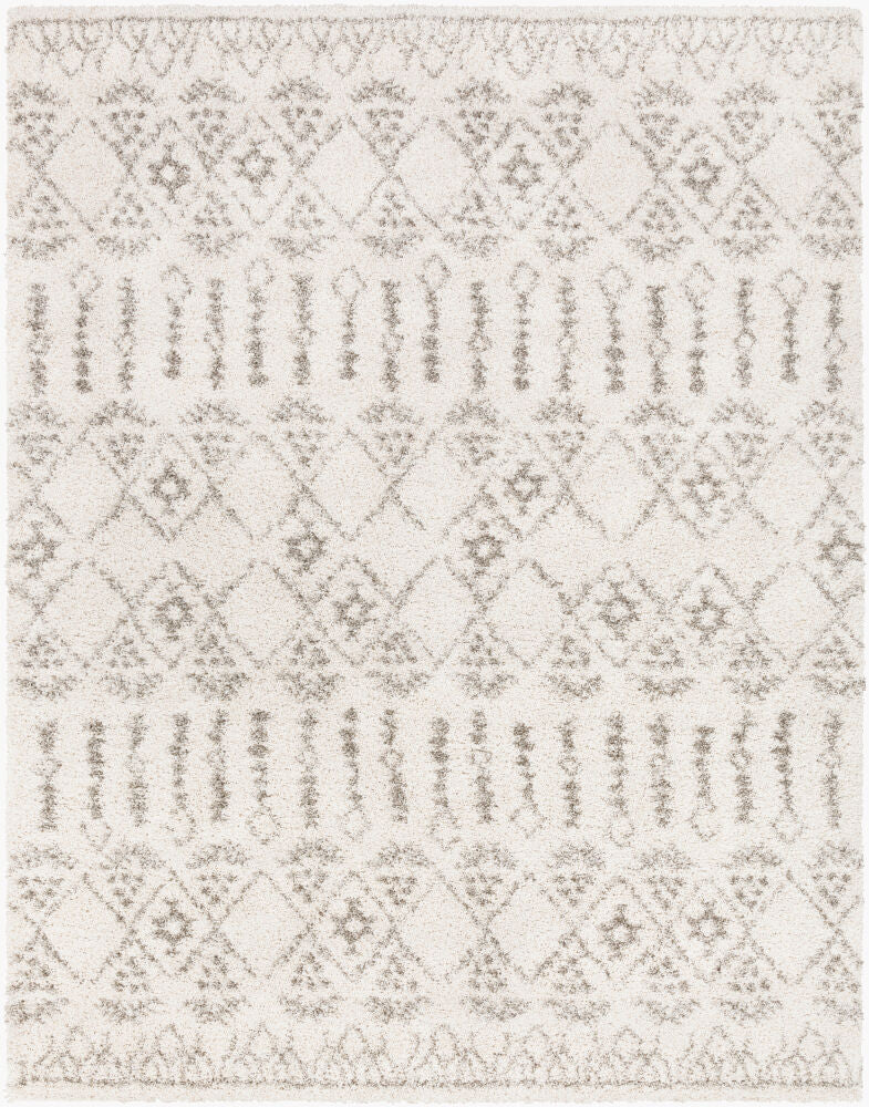 Serengeti Shag Machine Woven Rug — Charcoal/Ivory