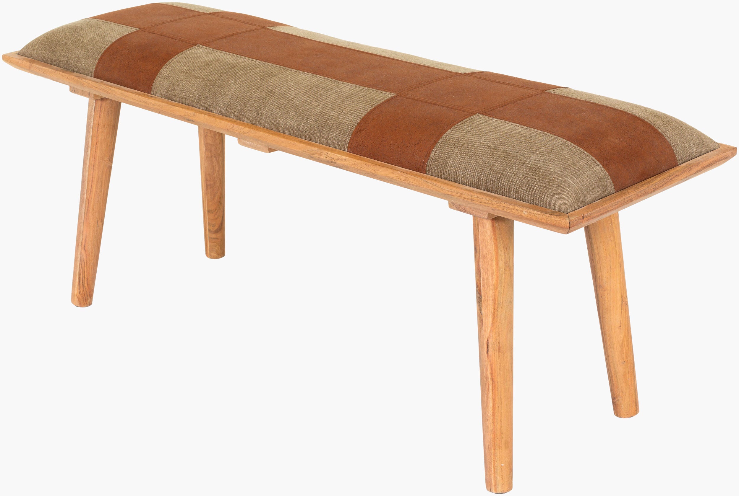 Sacsha Bench — Brown/Light Beige