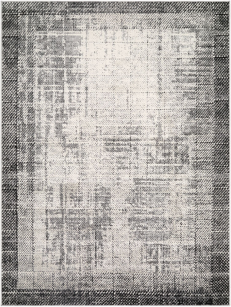 Siyah Machine Woven Rug — Black/Gray