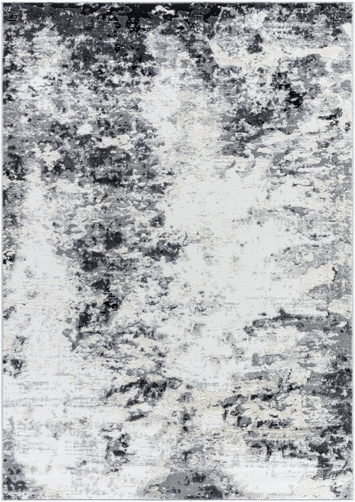 Siyah Machine Woven Rug — Black/Gray