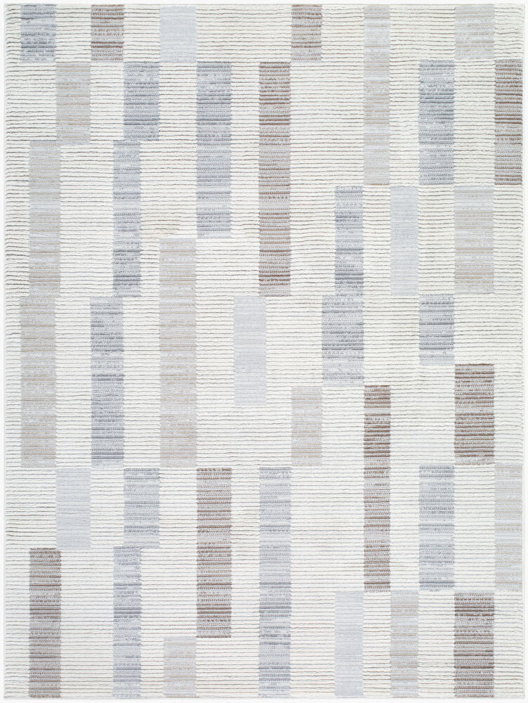 Siyah Machine Woven Rug — Gray/Medium Brown