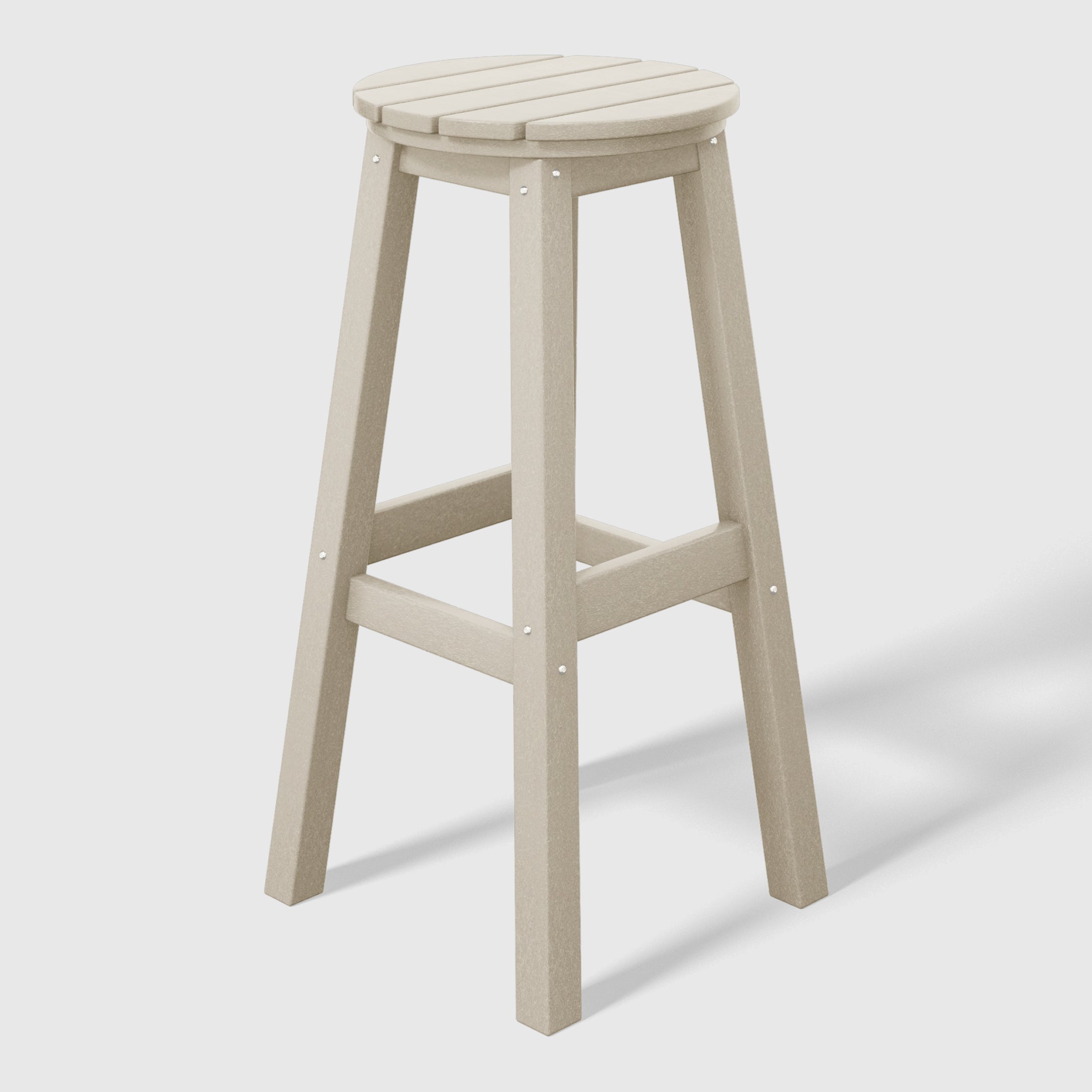 Stockholm All-Weather Outdoor Round Bar Stool (29" Height) Sand Seahawk Designs Patio Bar & Counter Stools