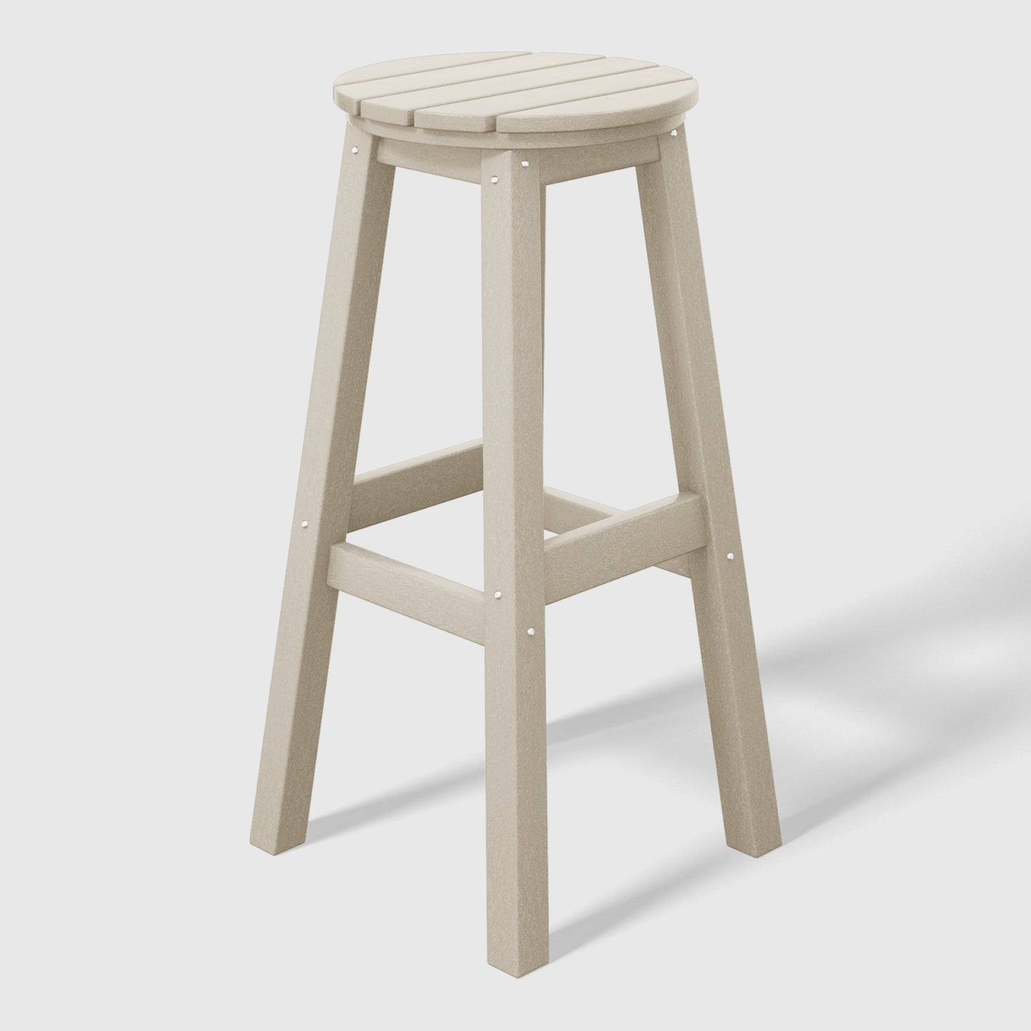 Stockholm All-Weather Outdoor Round Bar Stool (29" Height) Sand Seahawk Designs Patio Bar & Counter Stools