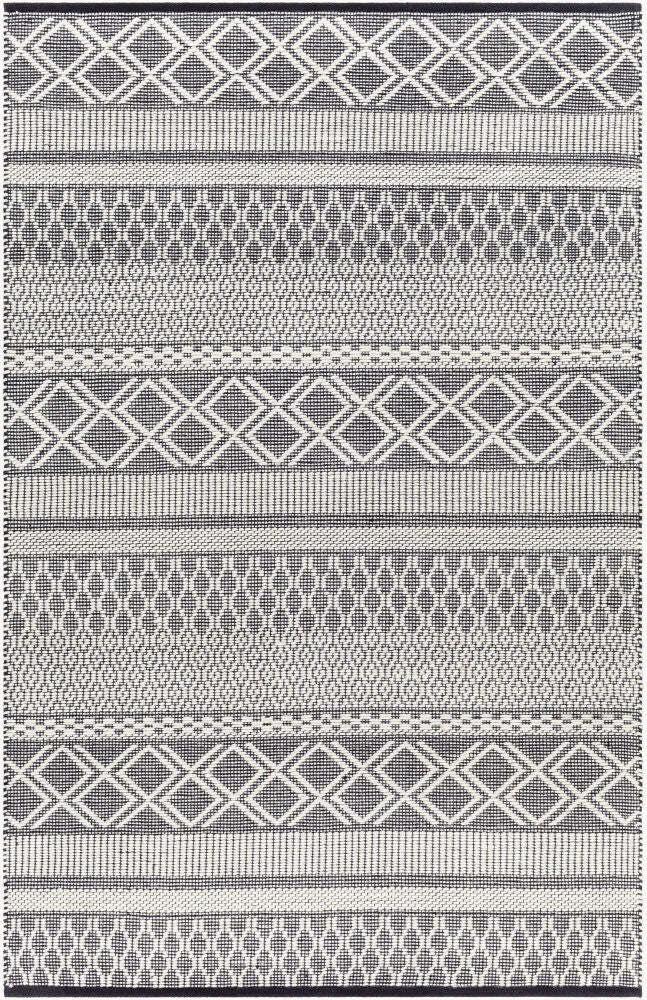 San Jose Handmade Rug — Black/Ivory