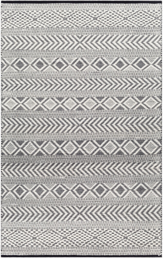 San Jose Handmade Rug — Black/Ivory