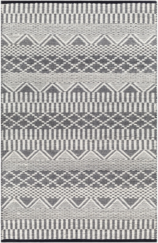 San Jose Handmade Rug — Black/Ivory