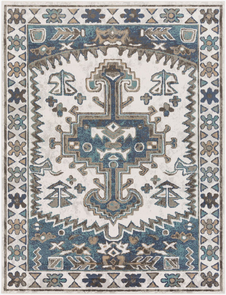 Skagen Machine Woven Rug — Charcoal/Dark Blue