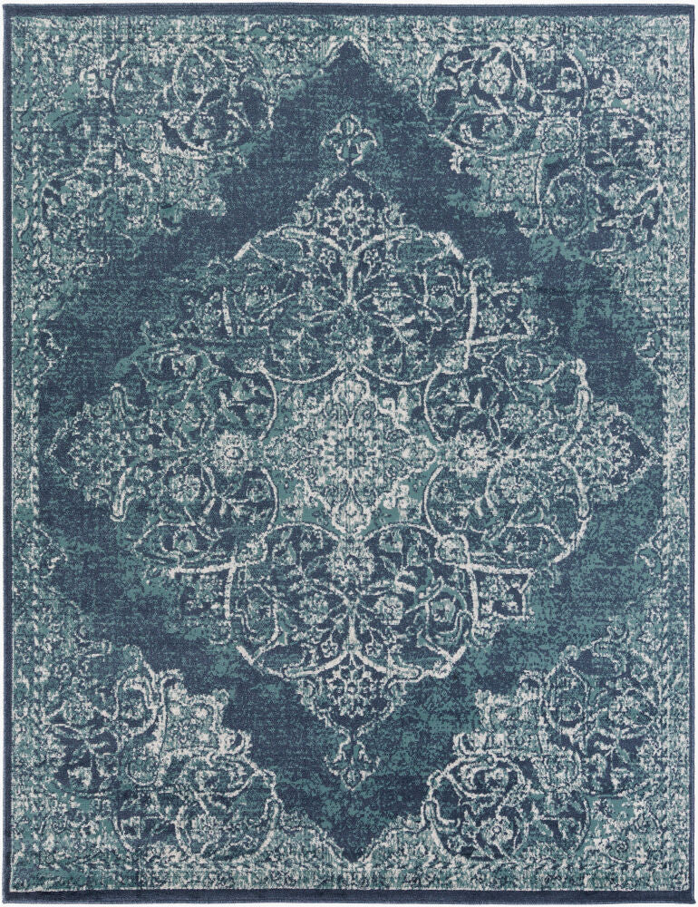 Skagen Machine Woven Rug — Dark Blue/Silver Gray
