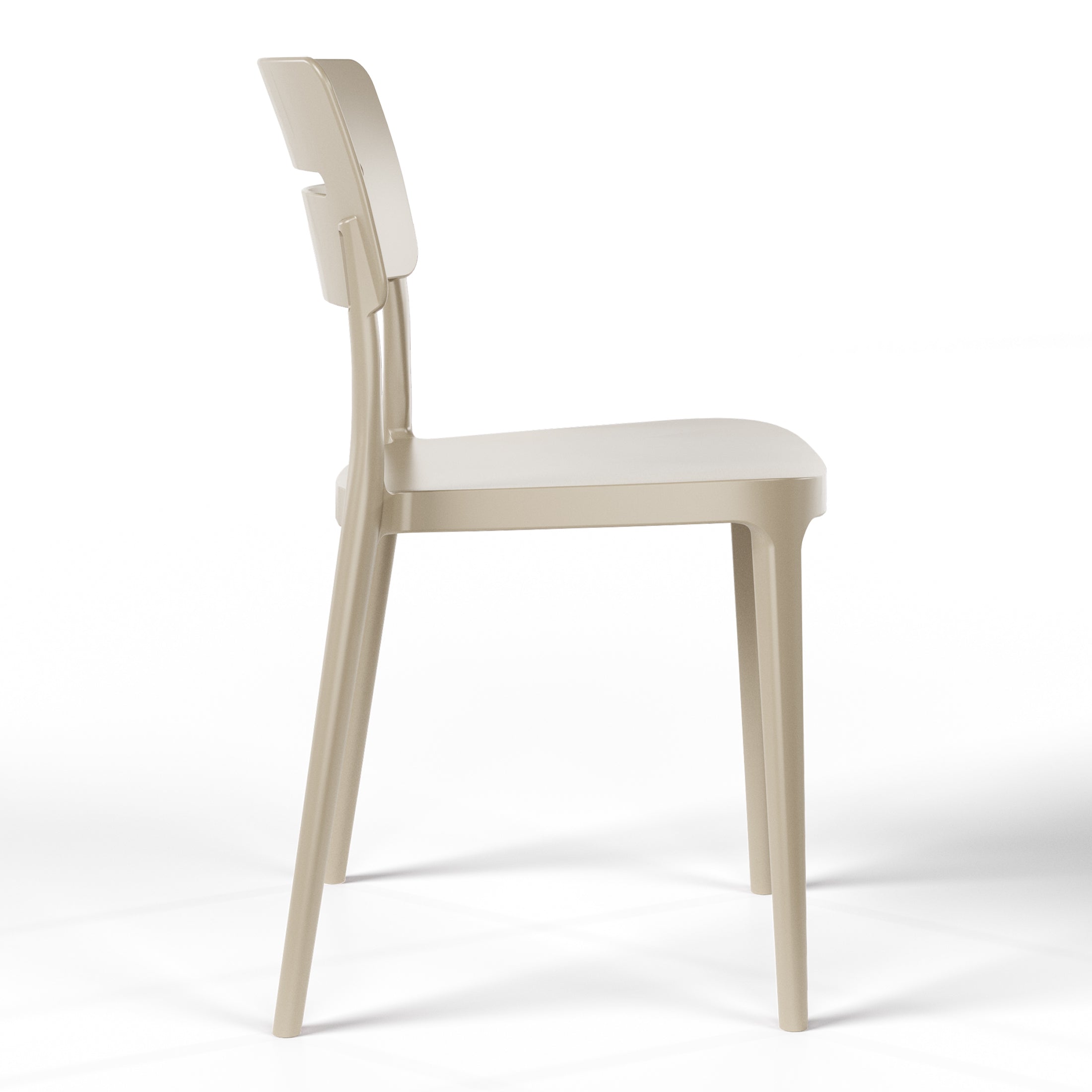 Polyform Stacking Dining Side Chair (Set of 2) Sand Seahawk Designs Patio Dining Chairs