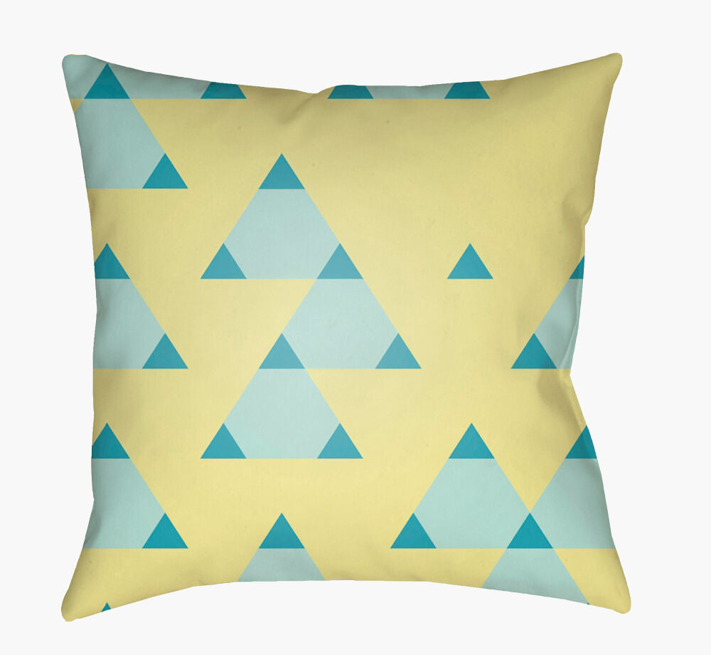 Scandanavian Accent Pillow — Aqua/Grass Green