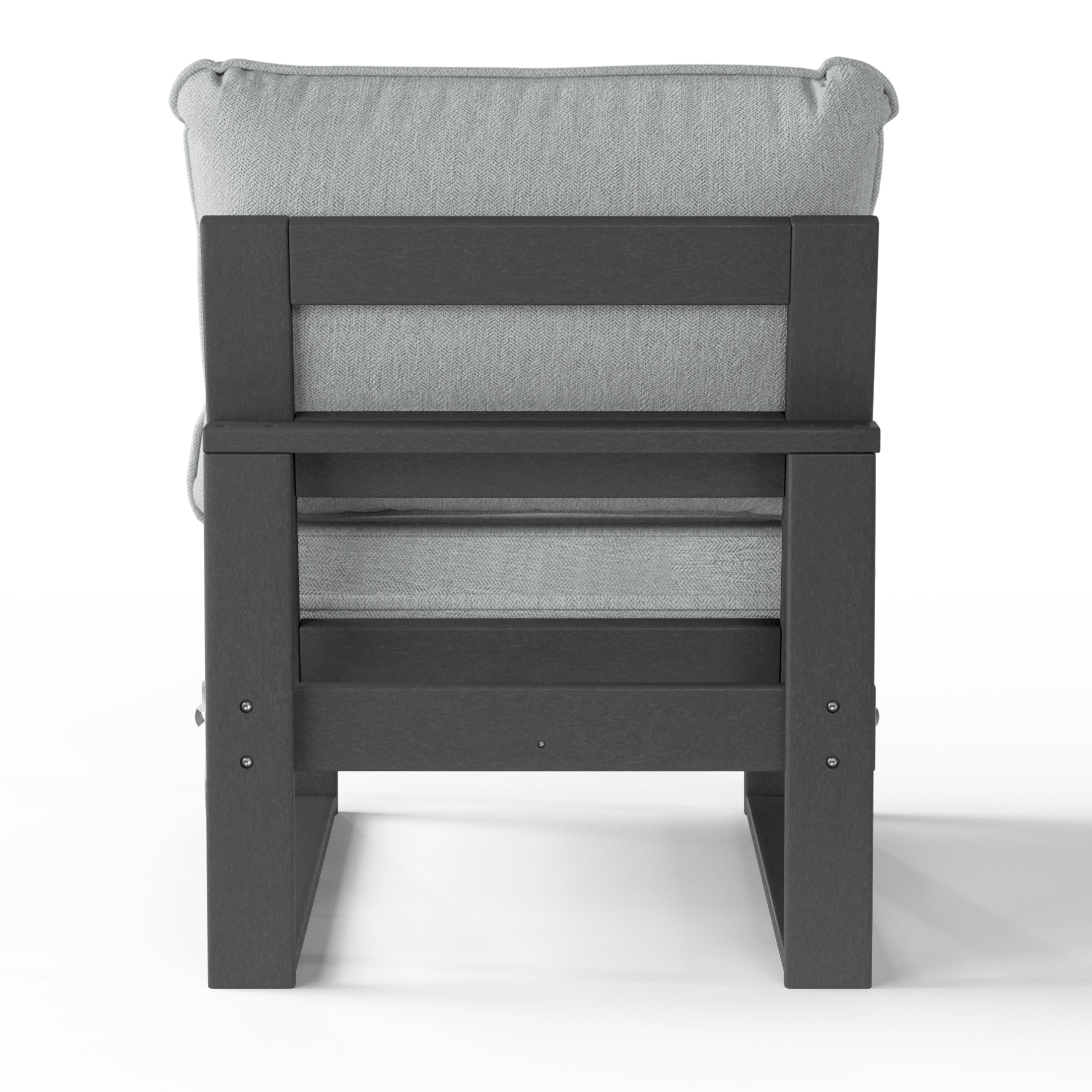 Signature All-Weather Outdoor Modular Deep Seating Cushioned Side Chair (Center Sectional Seat) Seahawk Designs Patio Chairs