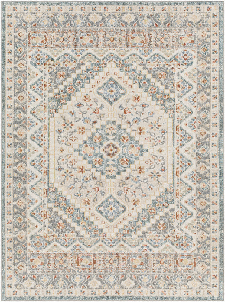 Santana Machine Woven Rug — Cream/Gray