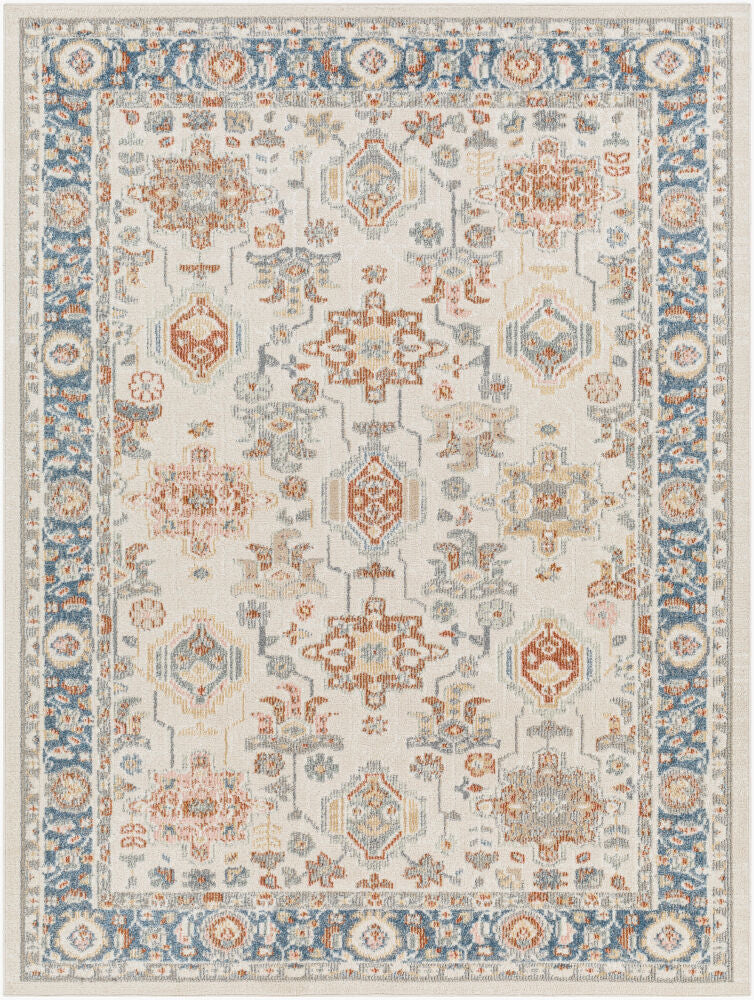Santana Machine Woven Rug — Cream/Gray