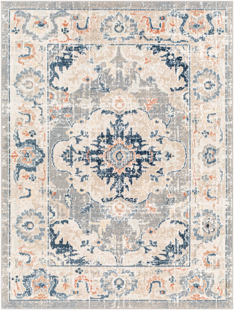 Santana Machine Woven Rug — Cream/Gray