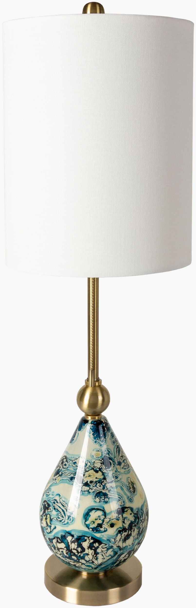 Snicarte Accent Table Lamp — Aqua,Dark Blue,Cream