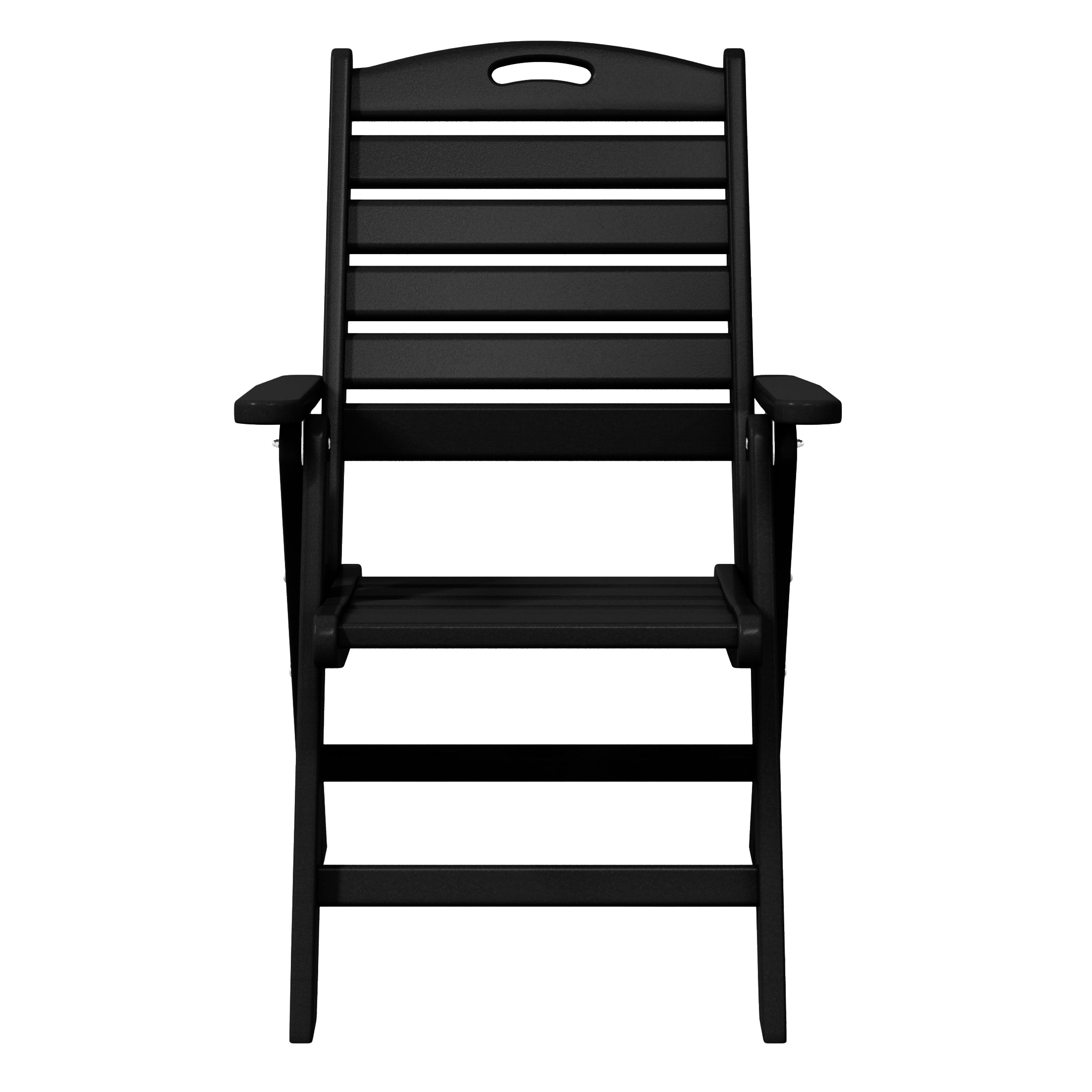 Aarhus Folding High back Dining Chair (Set of 2) Black Seahawk Designs Patio Dining Chairs