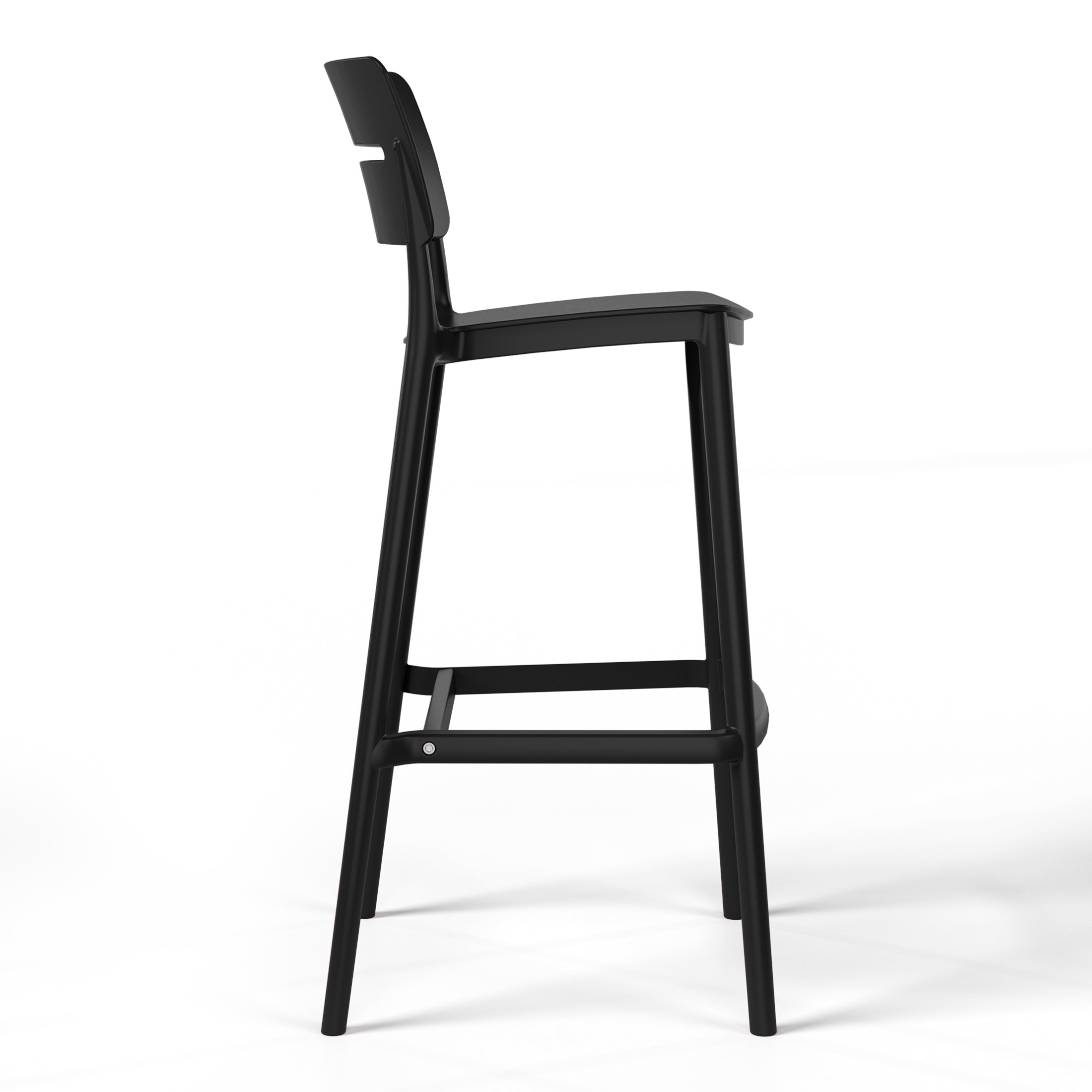 Polyform 29.5" Bar Stool (Set of 2) Black Seahawk Designs Patio Bar & Counter Stools