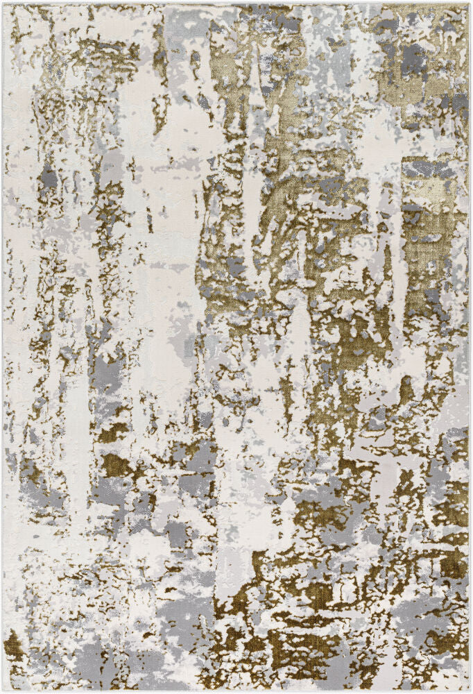 Sunrise Machine Woven Rug — Charcoal/Cream