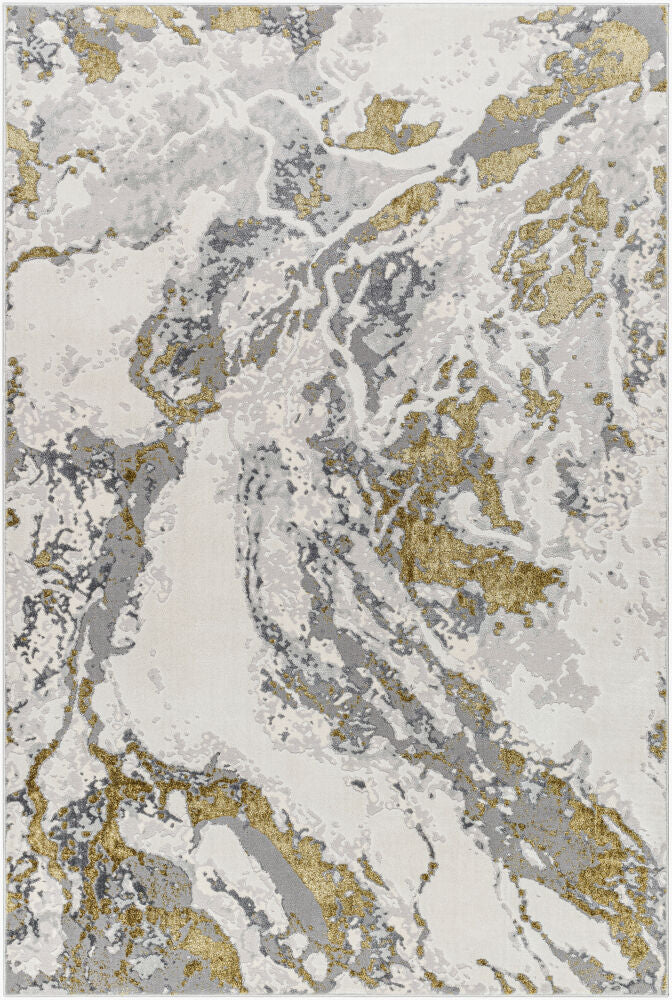 Sunrise Machine Woven Rug — Charcoal/Cream