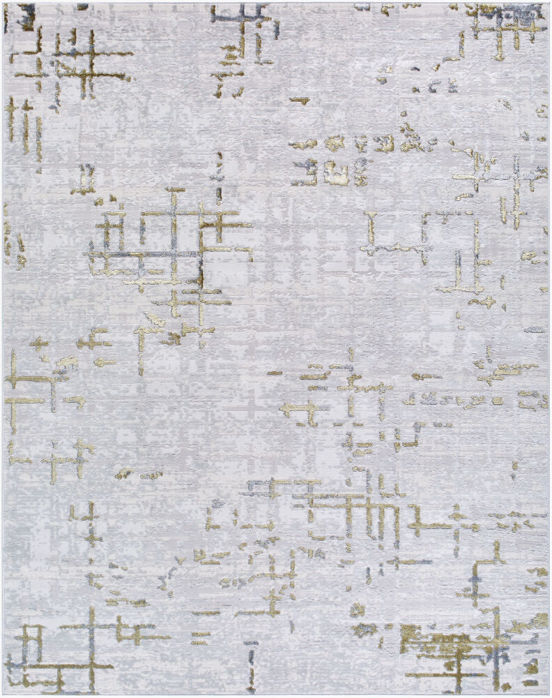 Sunrise Machine Woven Rug — Charcoal/Cream