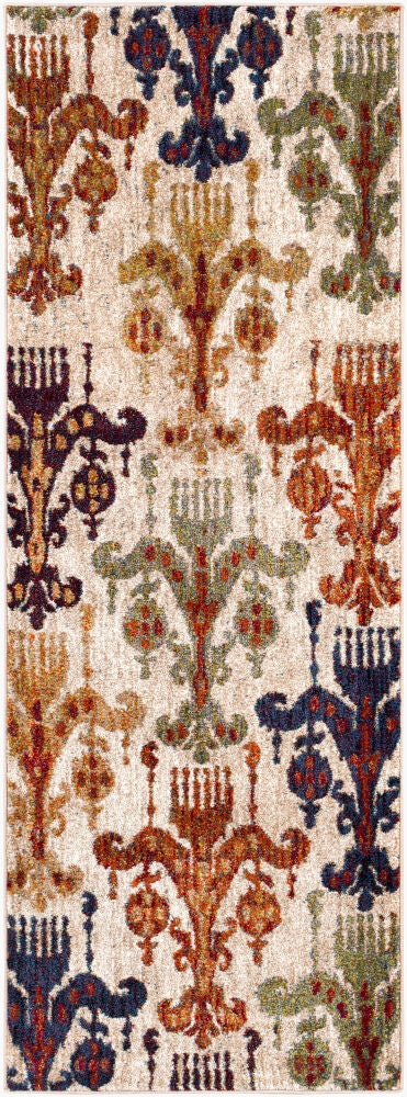 Serapi Machine Woven Rug — Black/Burgandy