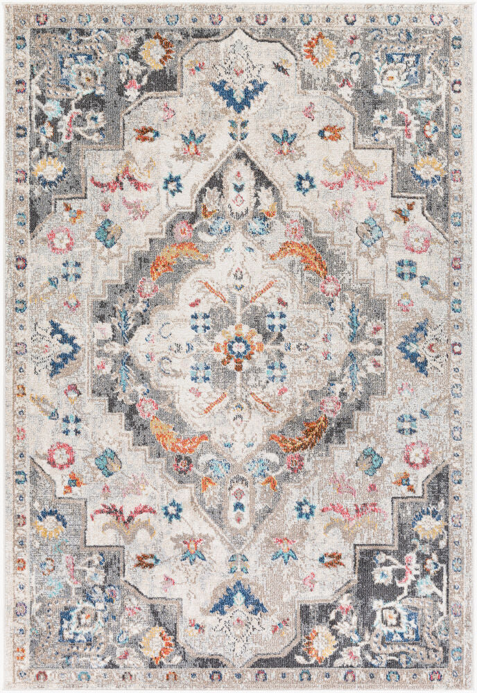 Serapi Machine Woven Rug — Beige/Black