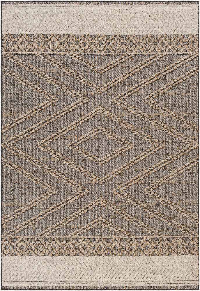 Sarasota Machine Woven Rug — Black/Mustard