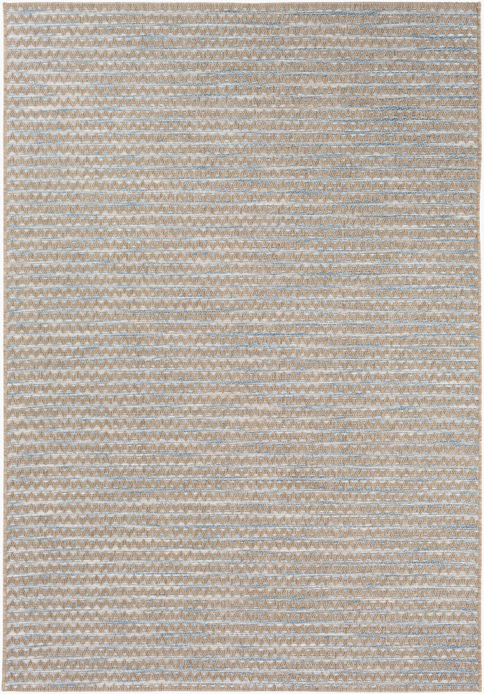 Santa Cruz Machine Woven Rug — Blue/Cream