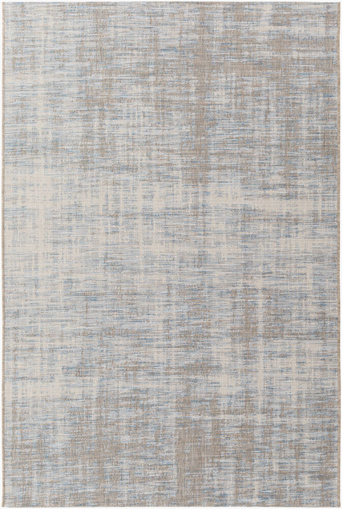 Santa Cruz Machine Woven Rug — Blue/Cream