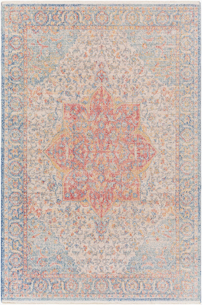 Subtle Machine Woven Rug — Dark Blue/Ivory