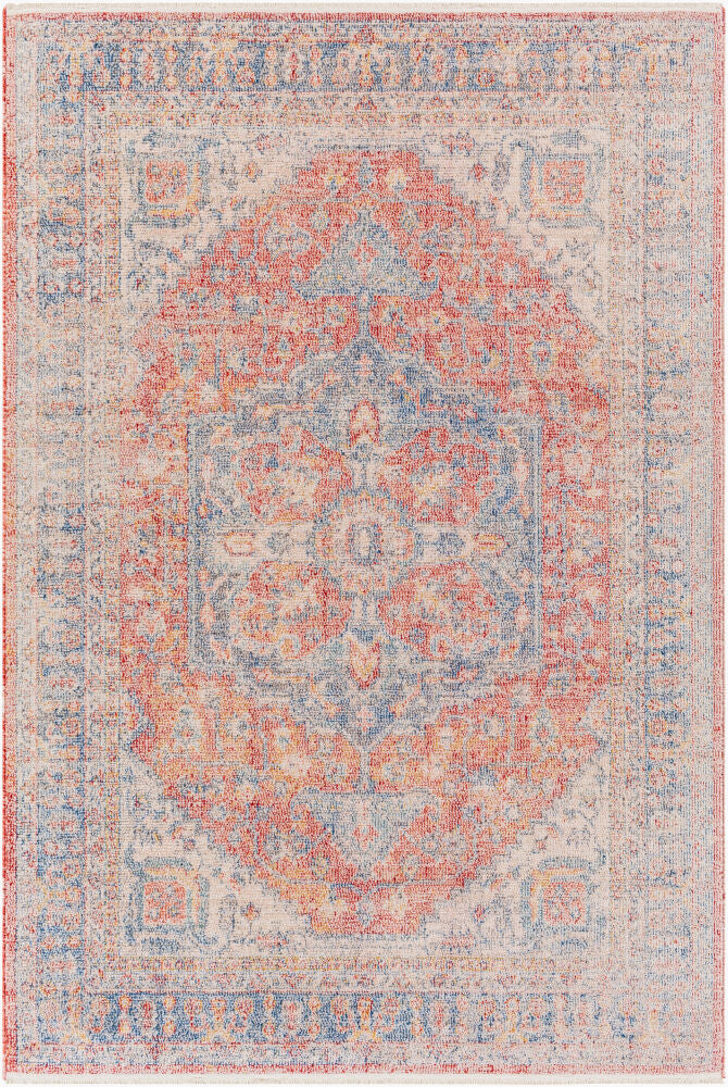 Subtle Machine Woven Rug — Dark Blue/Ivory
