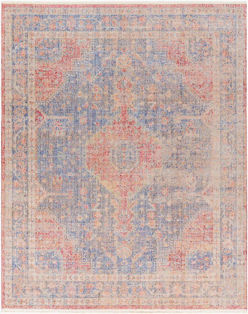 Subtle Machine Woven Rug — Dark Blue/Ivory