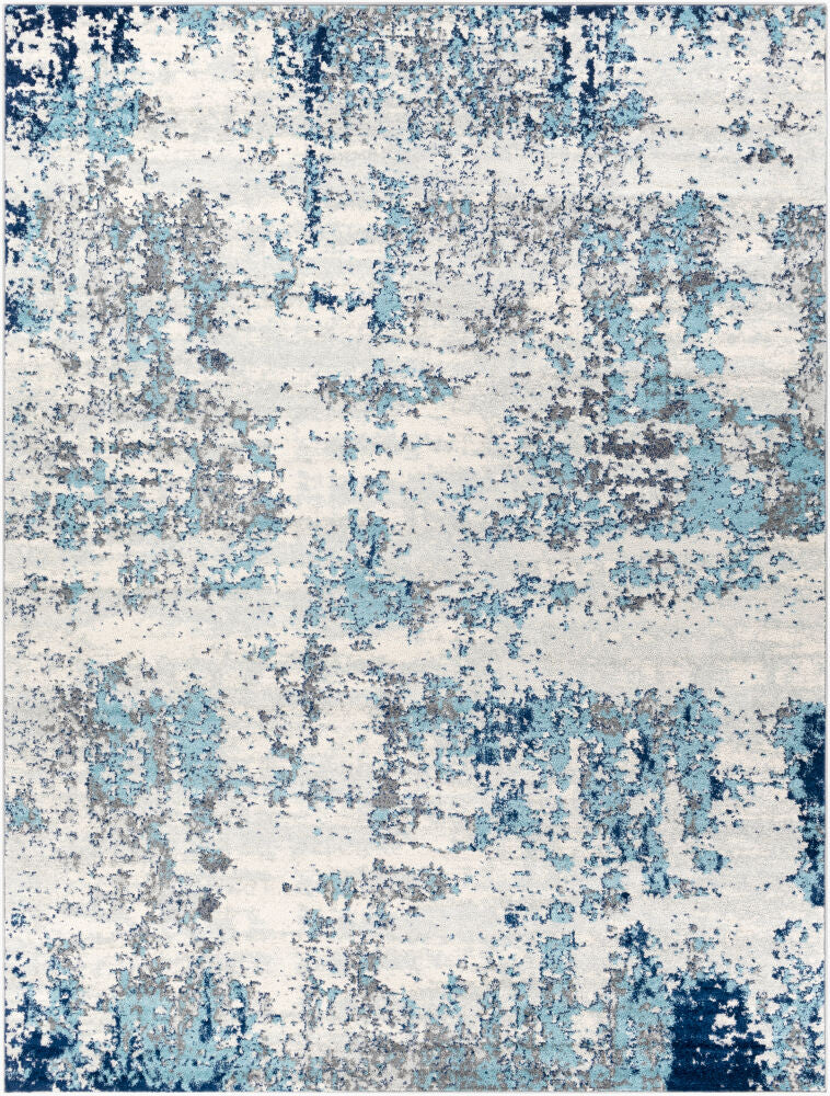 Sunderland Machine Woven Rug — Aqua/Charcoal